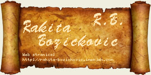Rakita Božičković vizit kartica